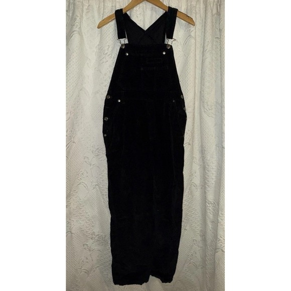 Canyon River Blues Denim - Vintage Y2K 90's Canyon River Blues Size Med Black Courderoy Overalls